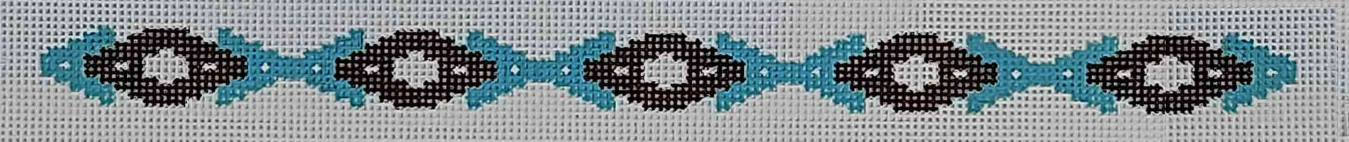 Teal and Brown Geometric - Sunglass Strap