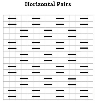 Horizontal paris stitch diagram