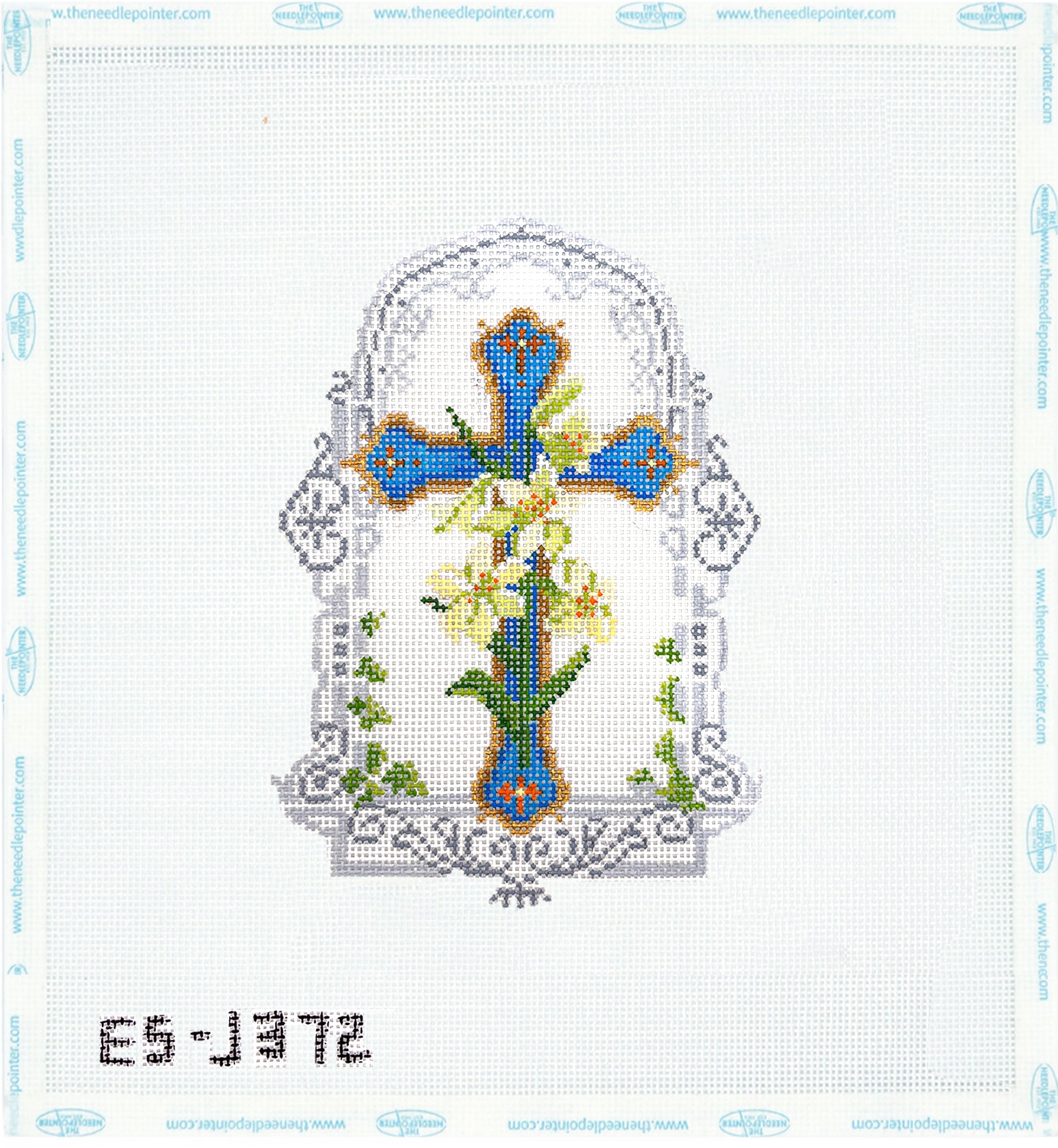 Cross & lilies