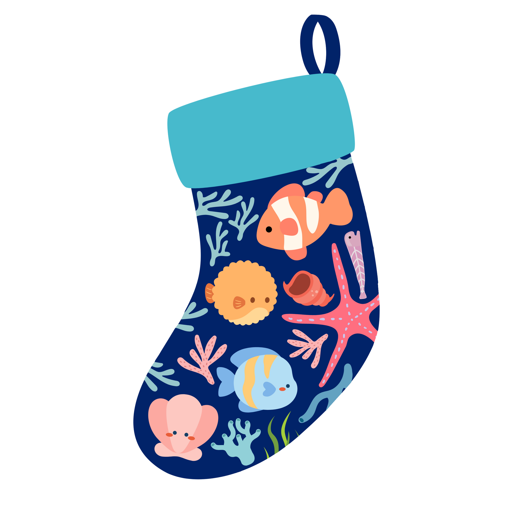 Ocean-Themed Christmas Stocking
