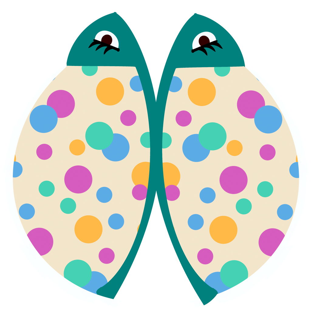 Polka Dot Fish Pair Illustration