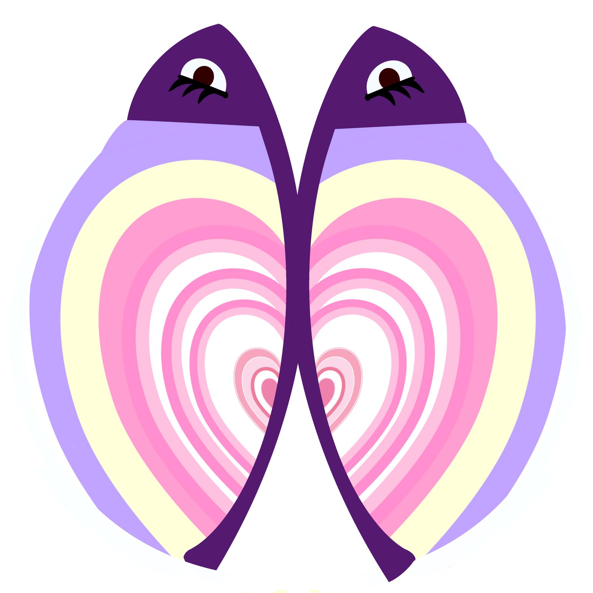 Valentine Fish Pair with Heart Pattern