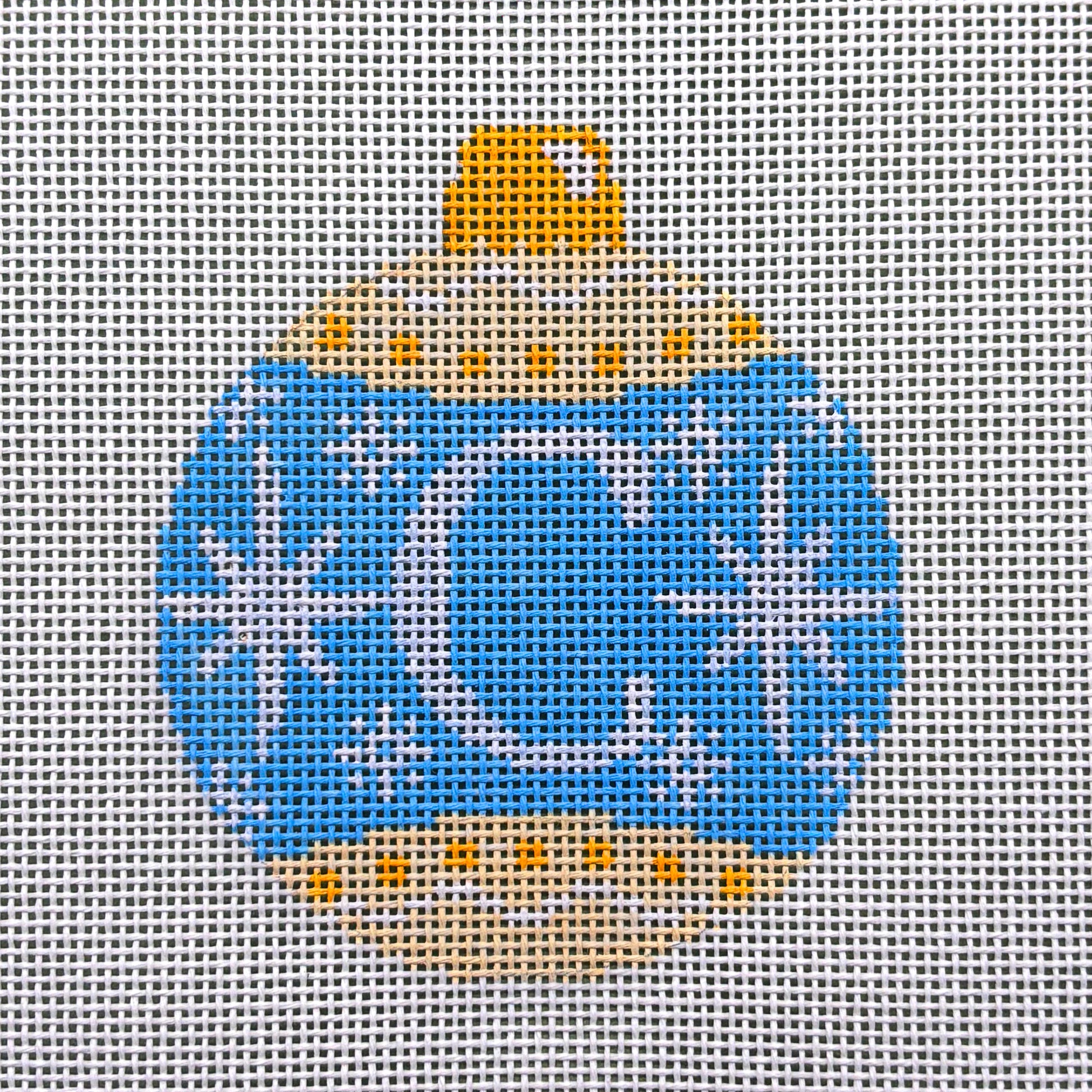 Ornament - Snow Flakes Christmas Ball (Letter C)