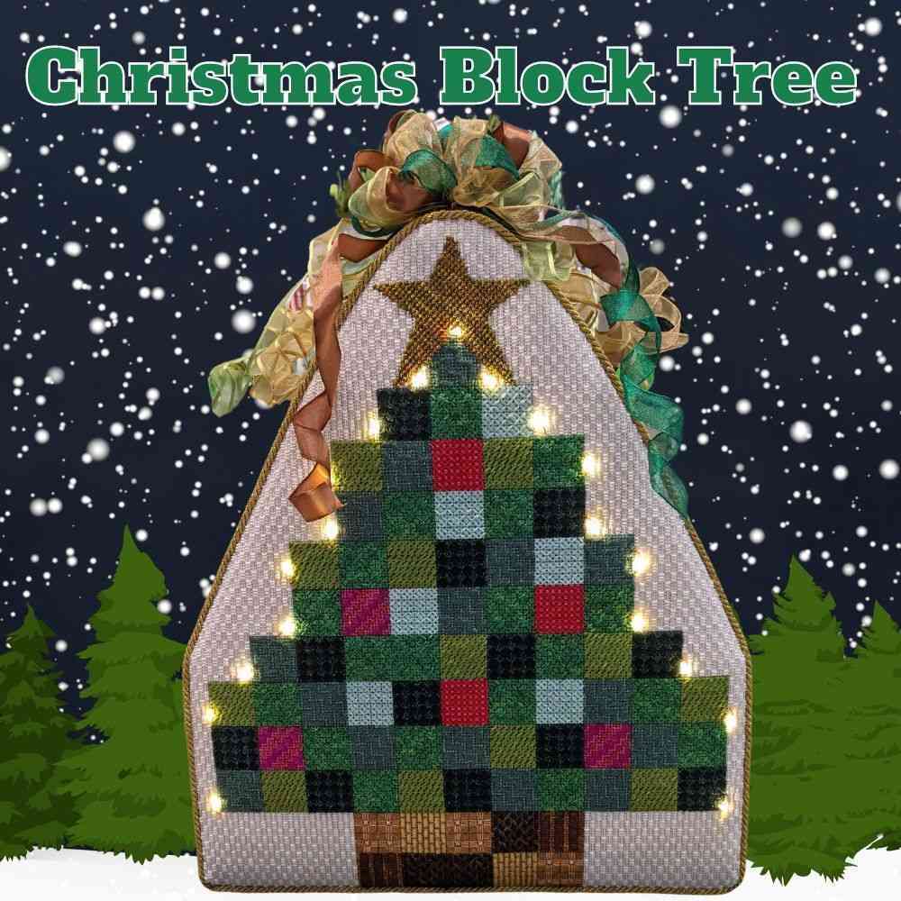 Christmas Tree Blocks with outline