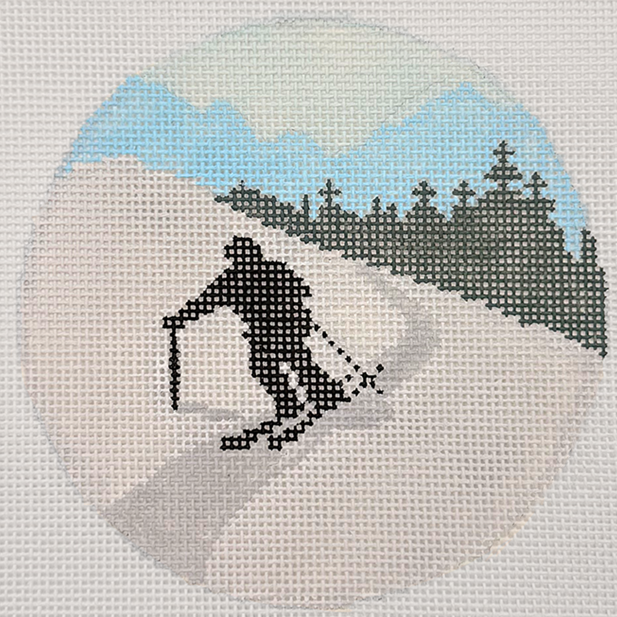 Snow skiing ornament 1