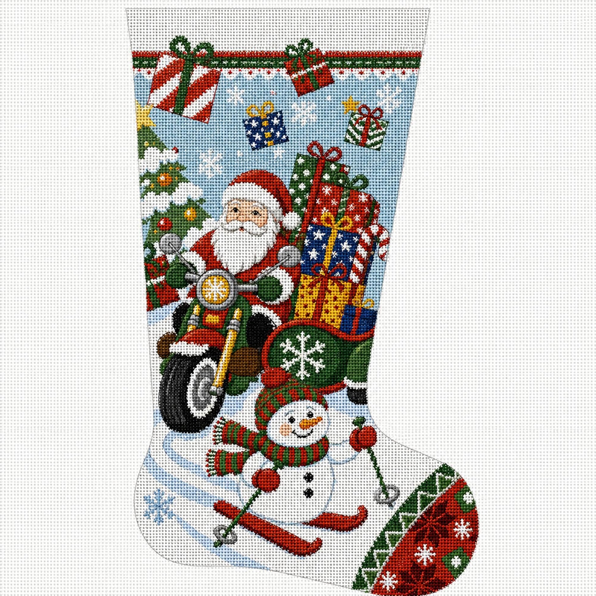 Stocking - Santa on Scooter