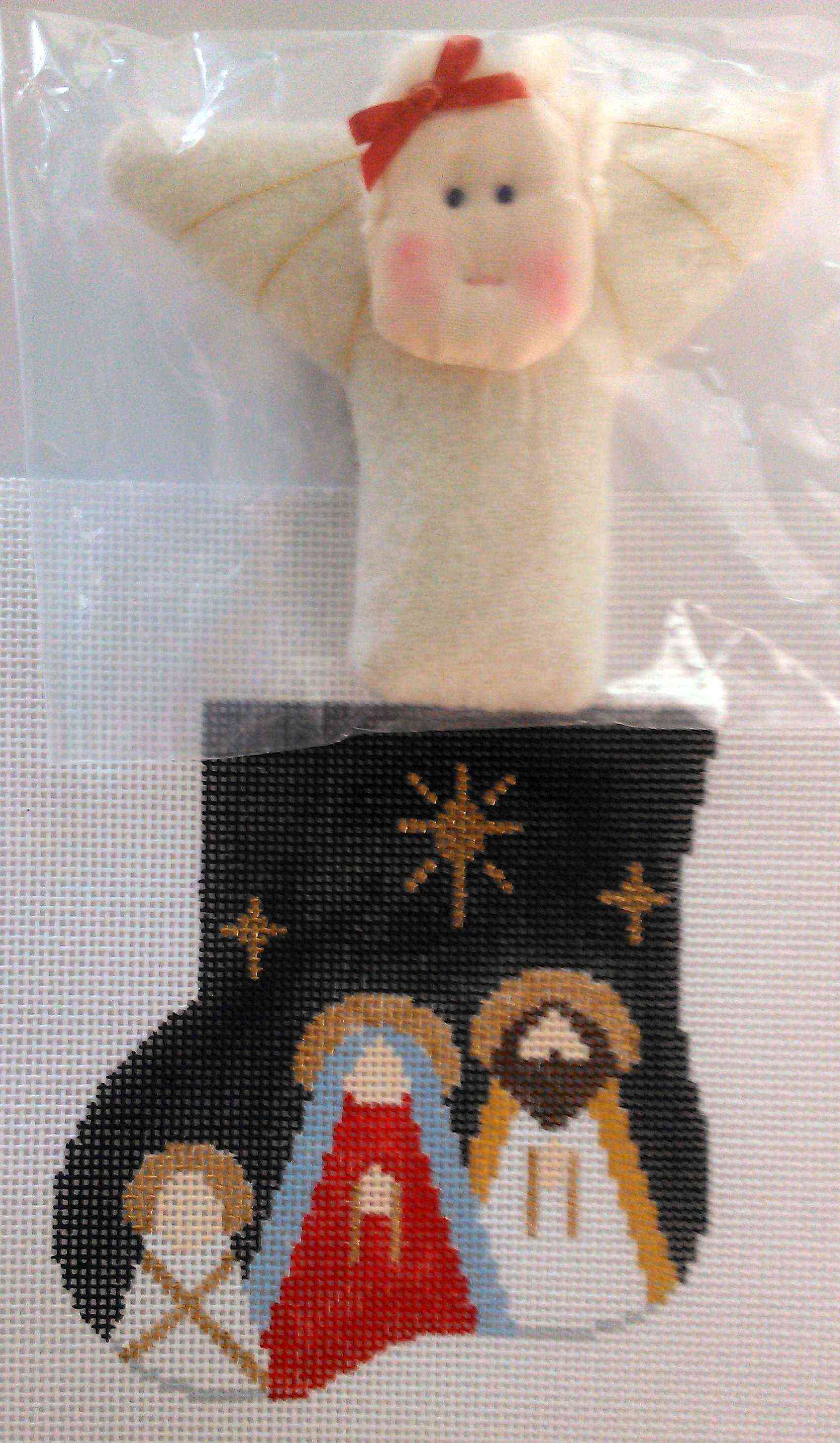 Mini-sock with Insert - Holy Family with Angel