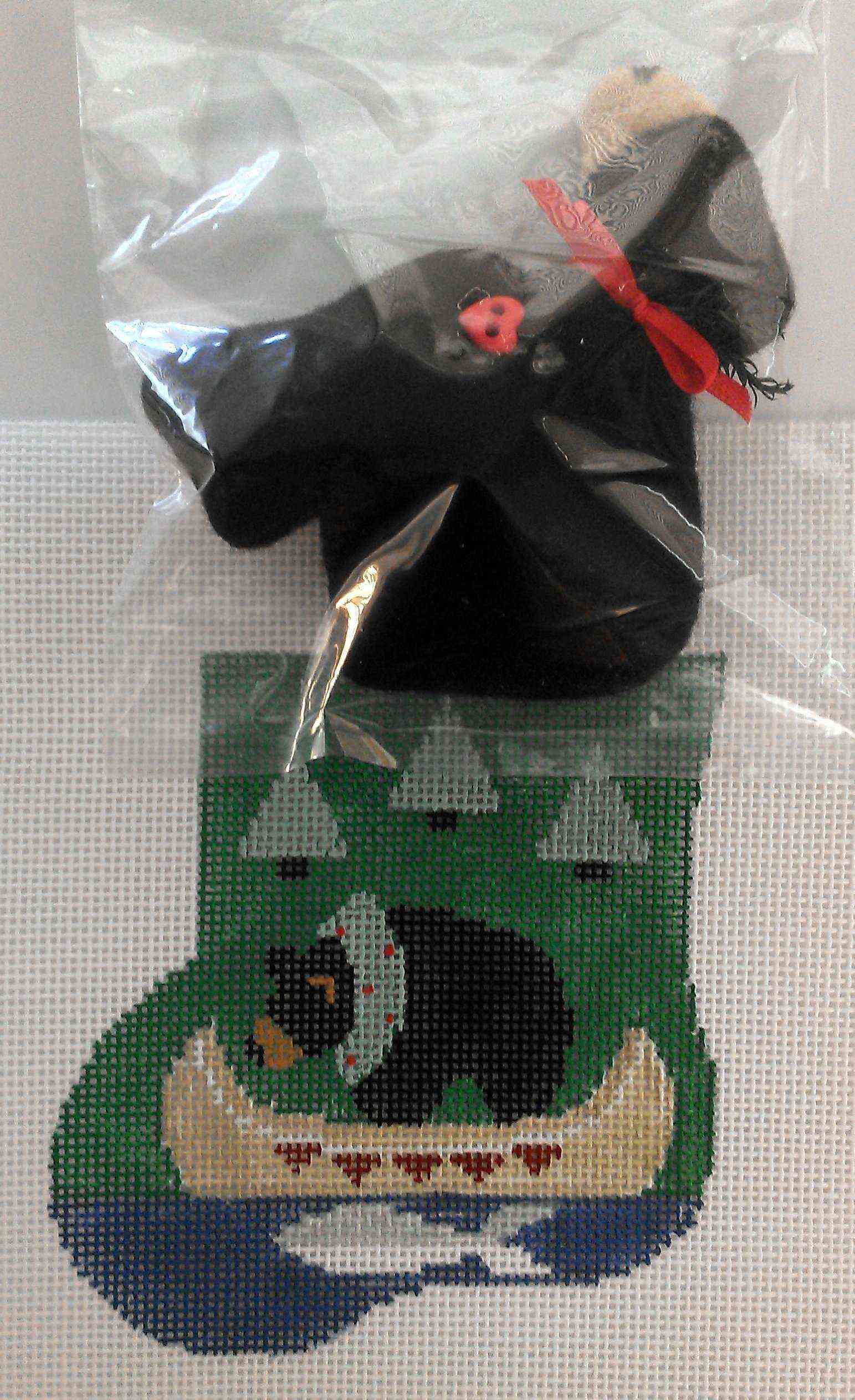 Mini-sock with Insert - Bear & Canoe with Black Bear