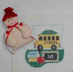 Mini Sock with Insert - School Bus w/Boy