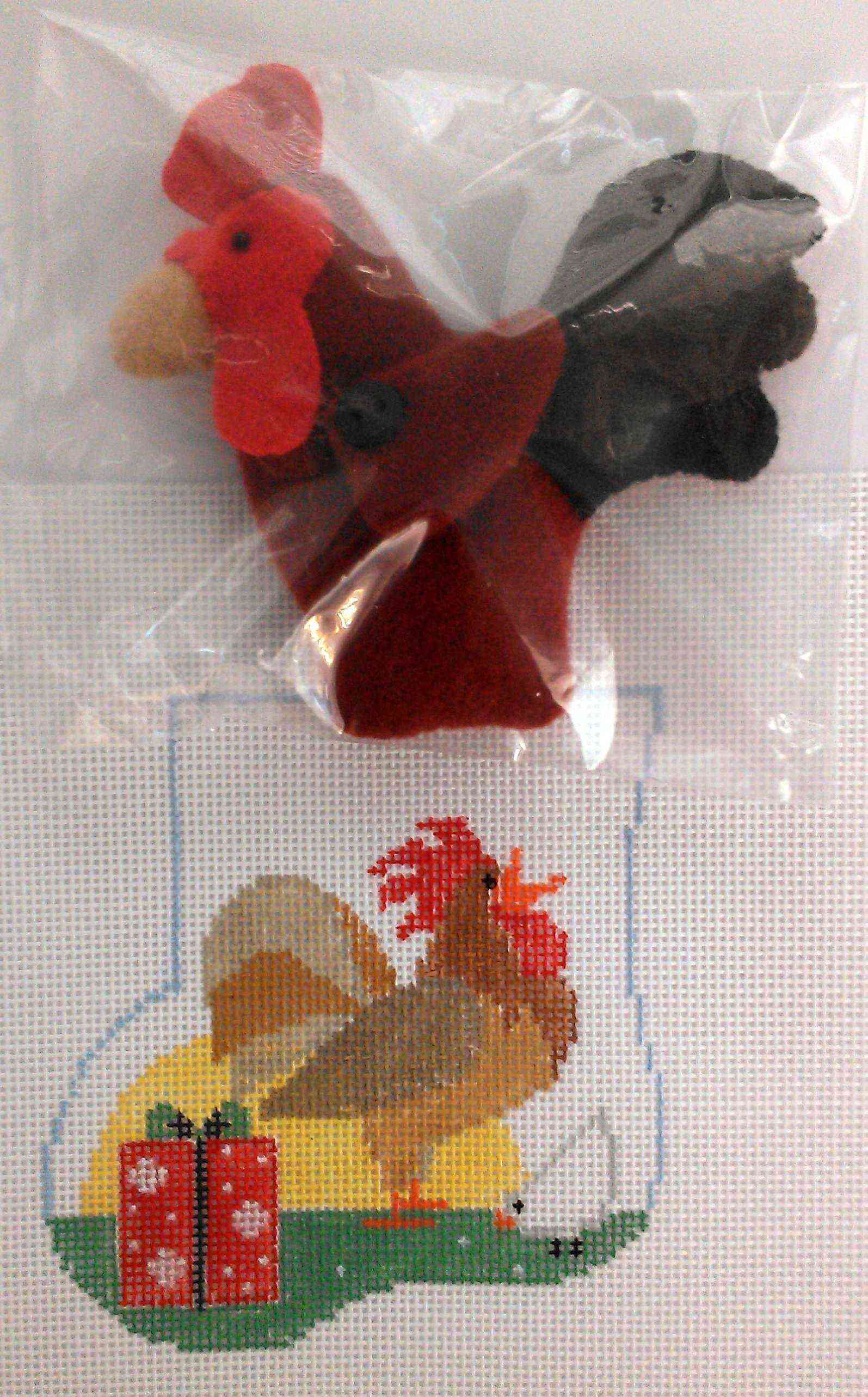 Mini-sock with Insert - Rooster with Rooster