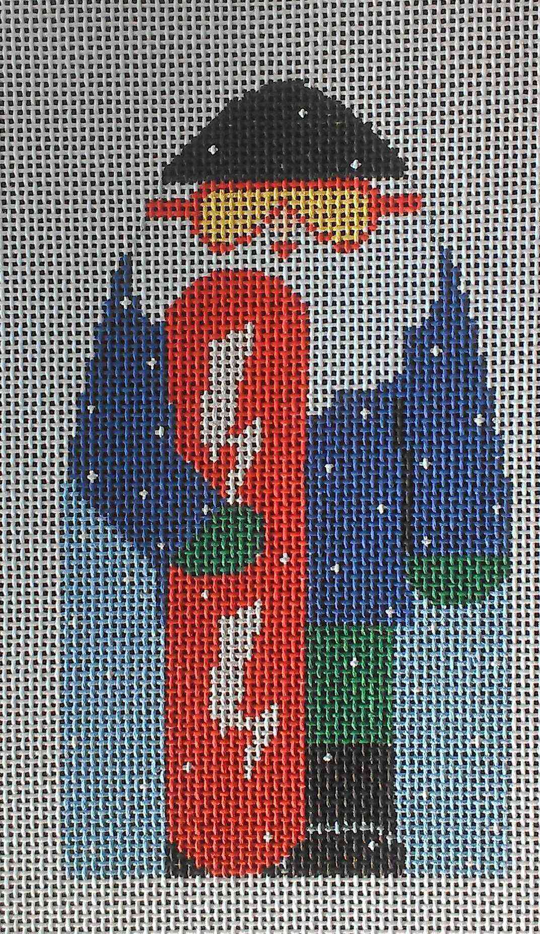 Domed Figure - Snowboard Santa