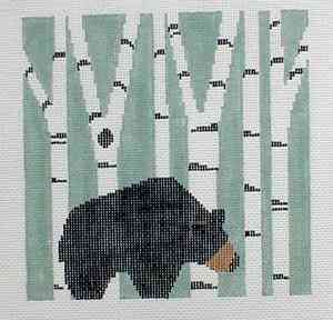 Pillow - Bear in Birch Trees
