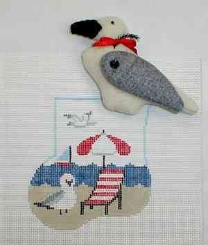 Mini Sock with Insert - Beach w/gull