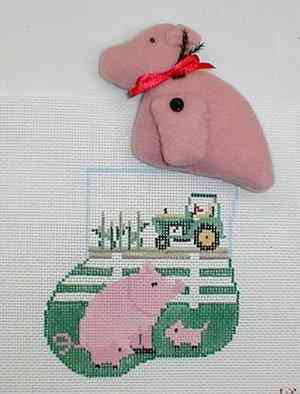 Mini Sock with Insert - Pig & Tractor w/Pig