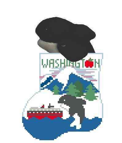 Mini Sock with Insert - Wash State w/ Whale