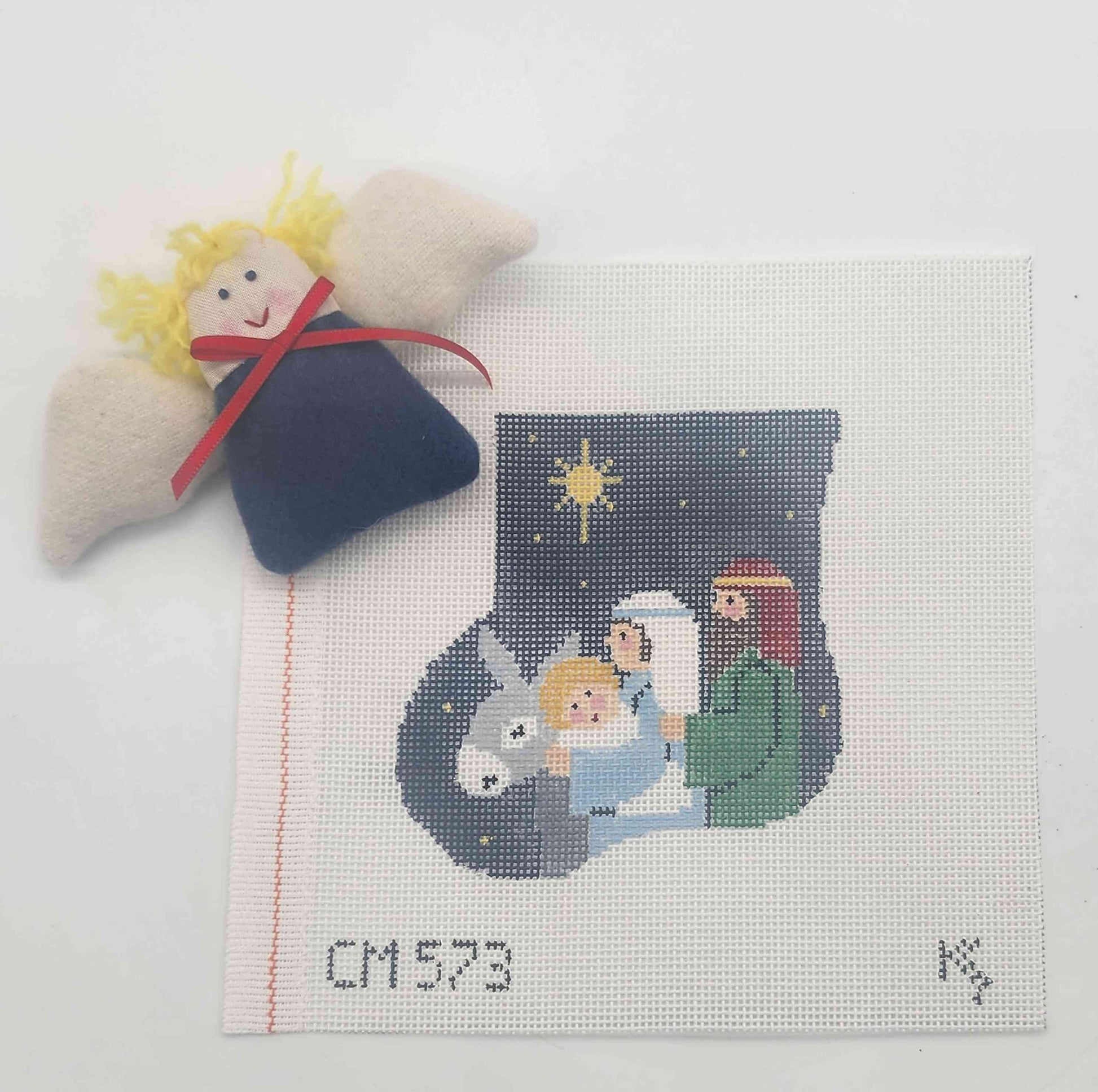 Mini-sock Holy Family w/ Insert - Angel 