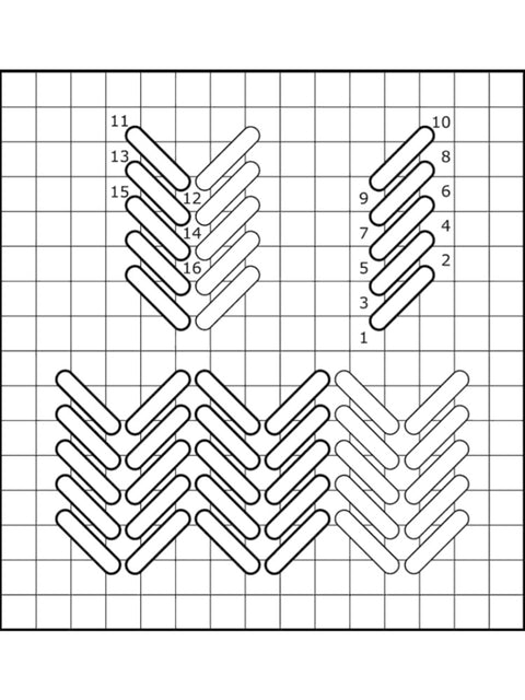 Knitting variation stitch diagram