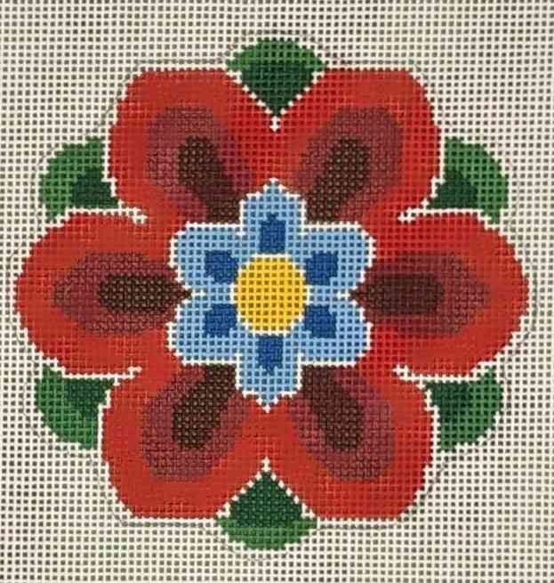 Geometric Flower Insert RedBlue
