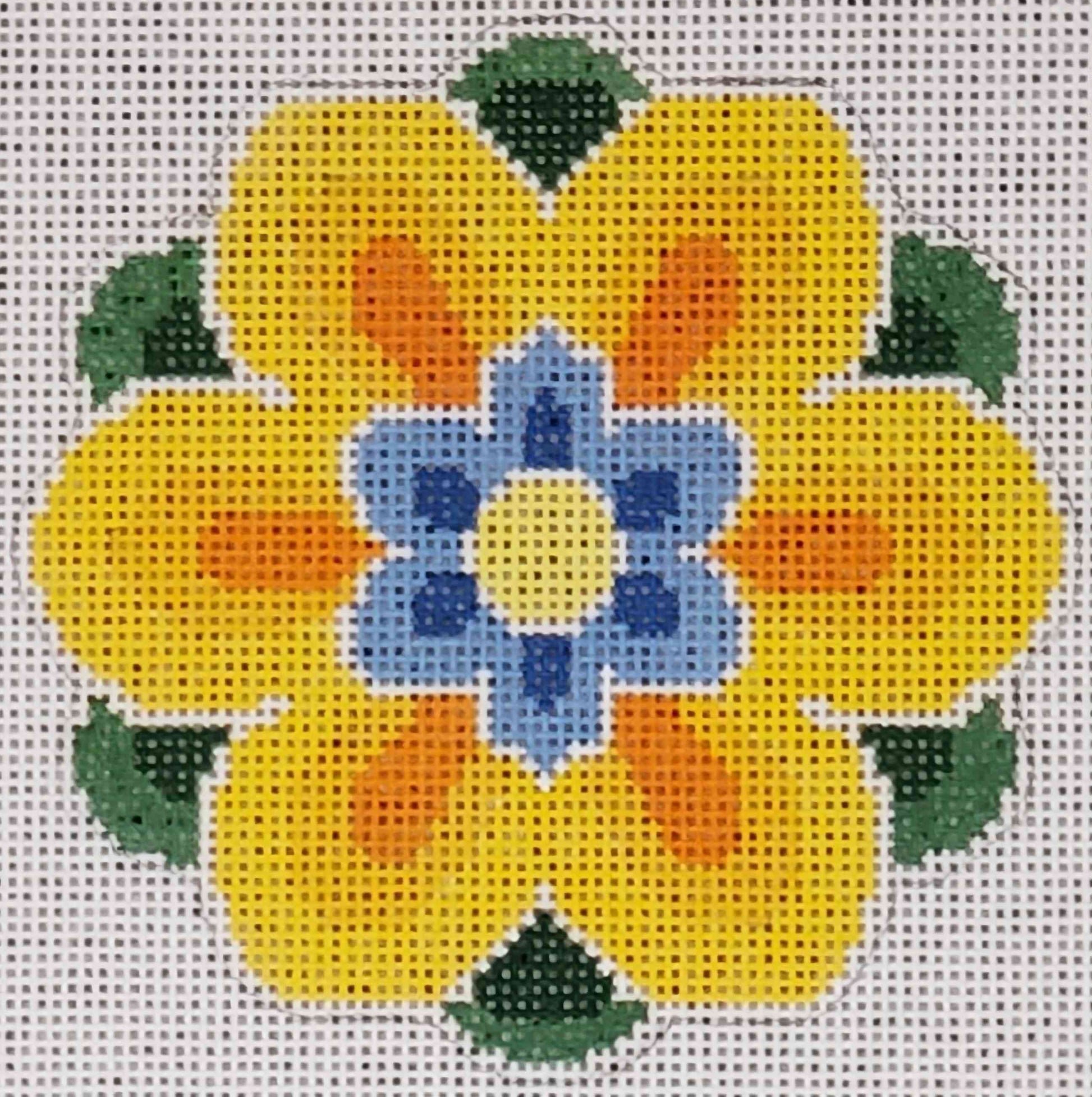 Geometric Flower Insert Yellow