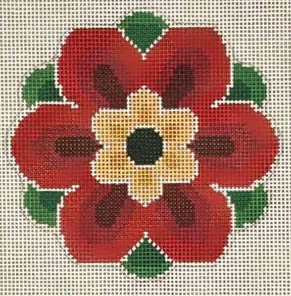 Geometric Flower Insert RedGold