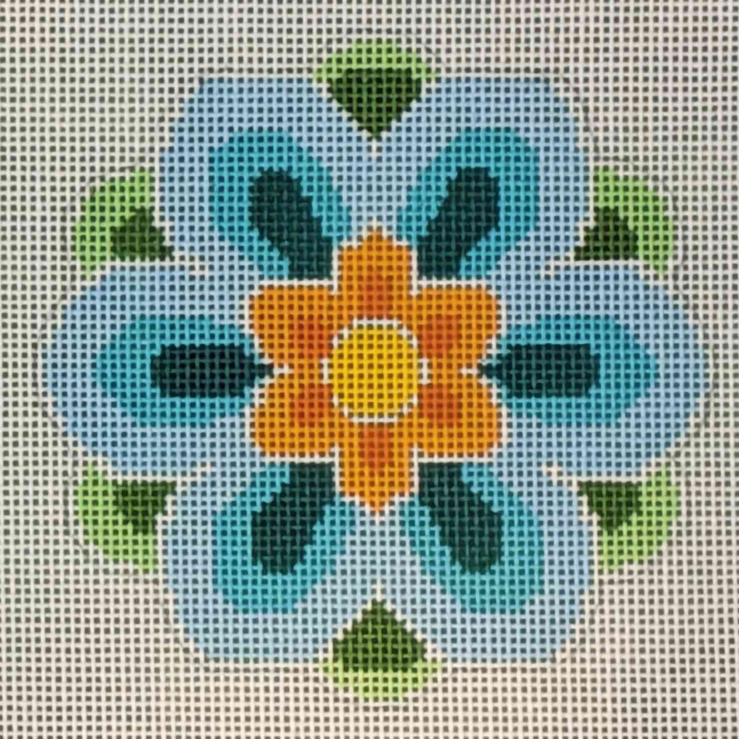 Geometric Flower Insert Blue