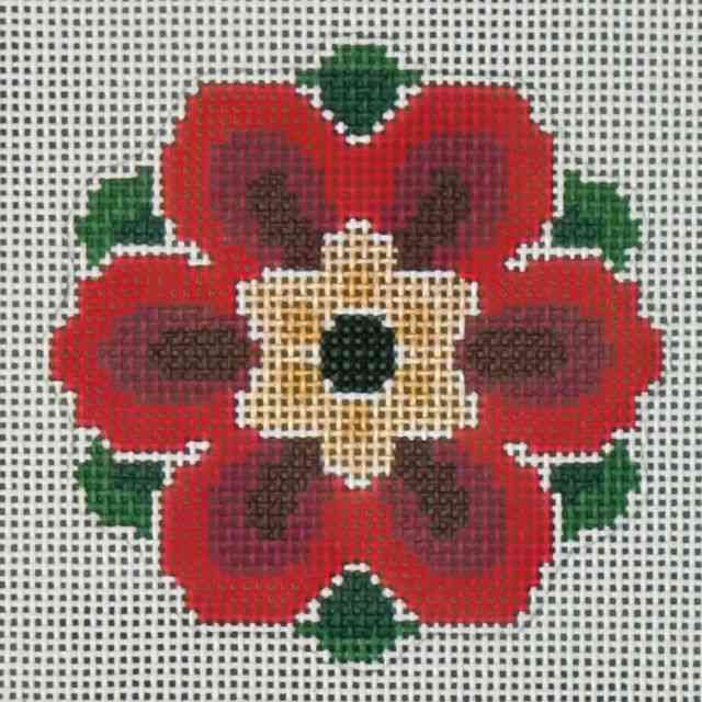 Geometric Flower Insert RedGold 13