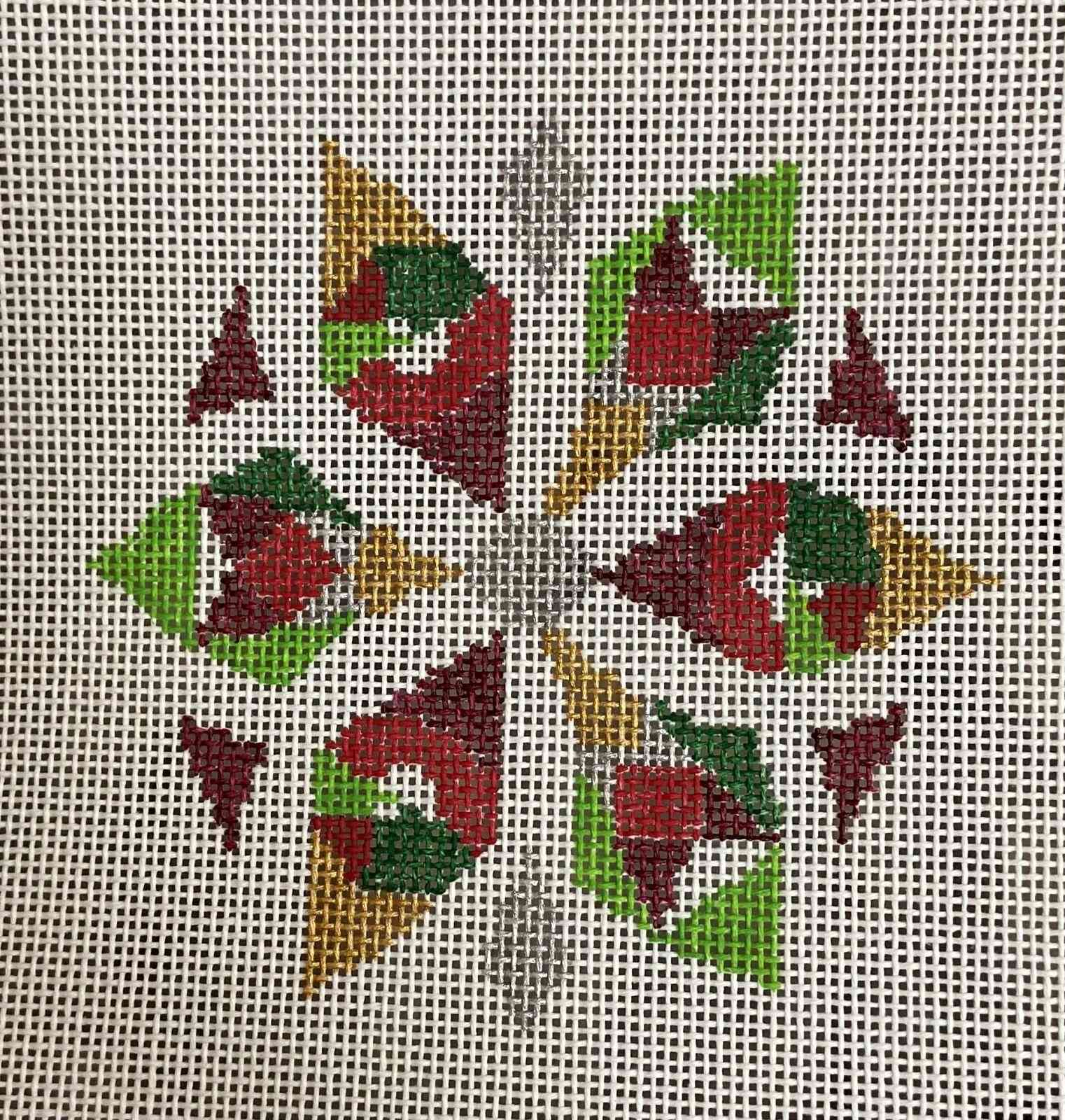 Geometric Snowflake RedGold