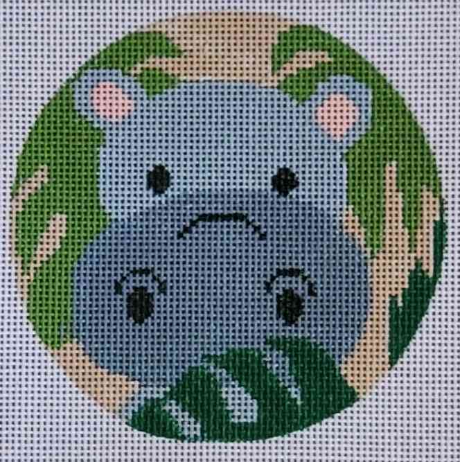 Hippo Ornament Round