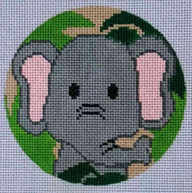 Elephant Ornament Round