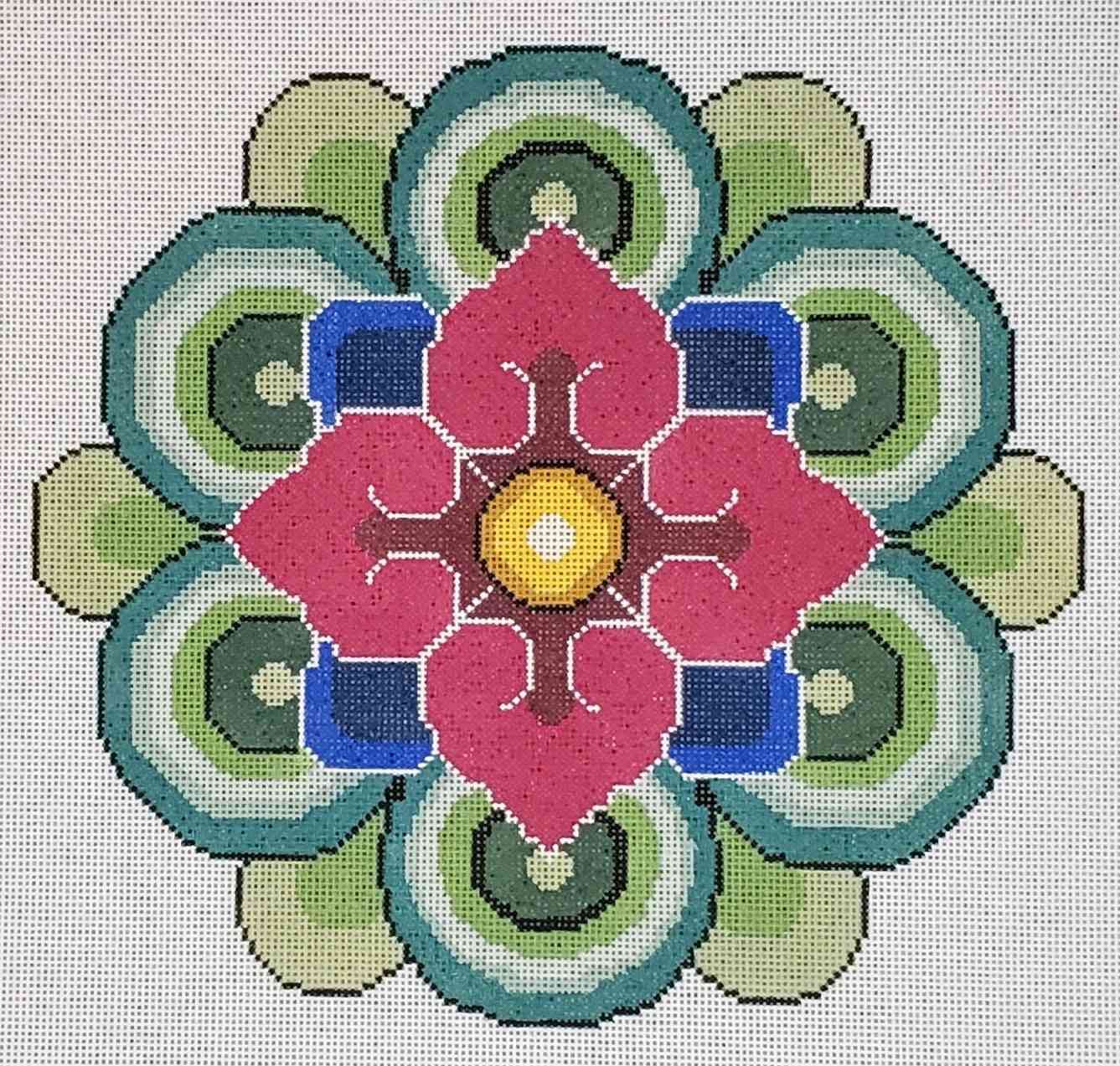 Mandala Pillow Pink Blue