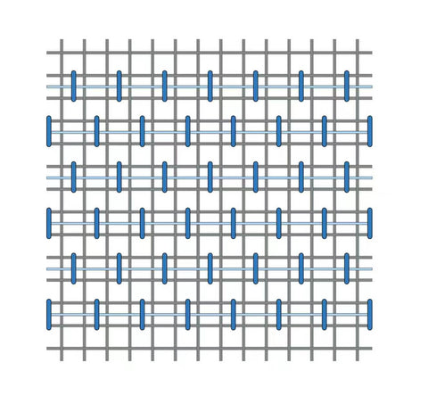 Laid filling stitch diagram