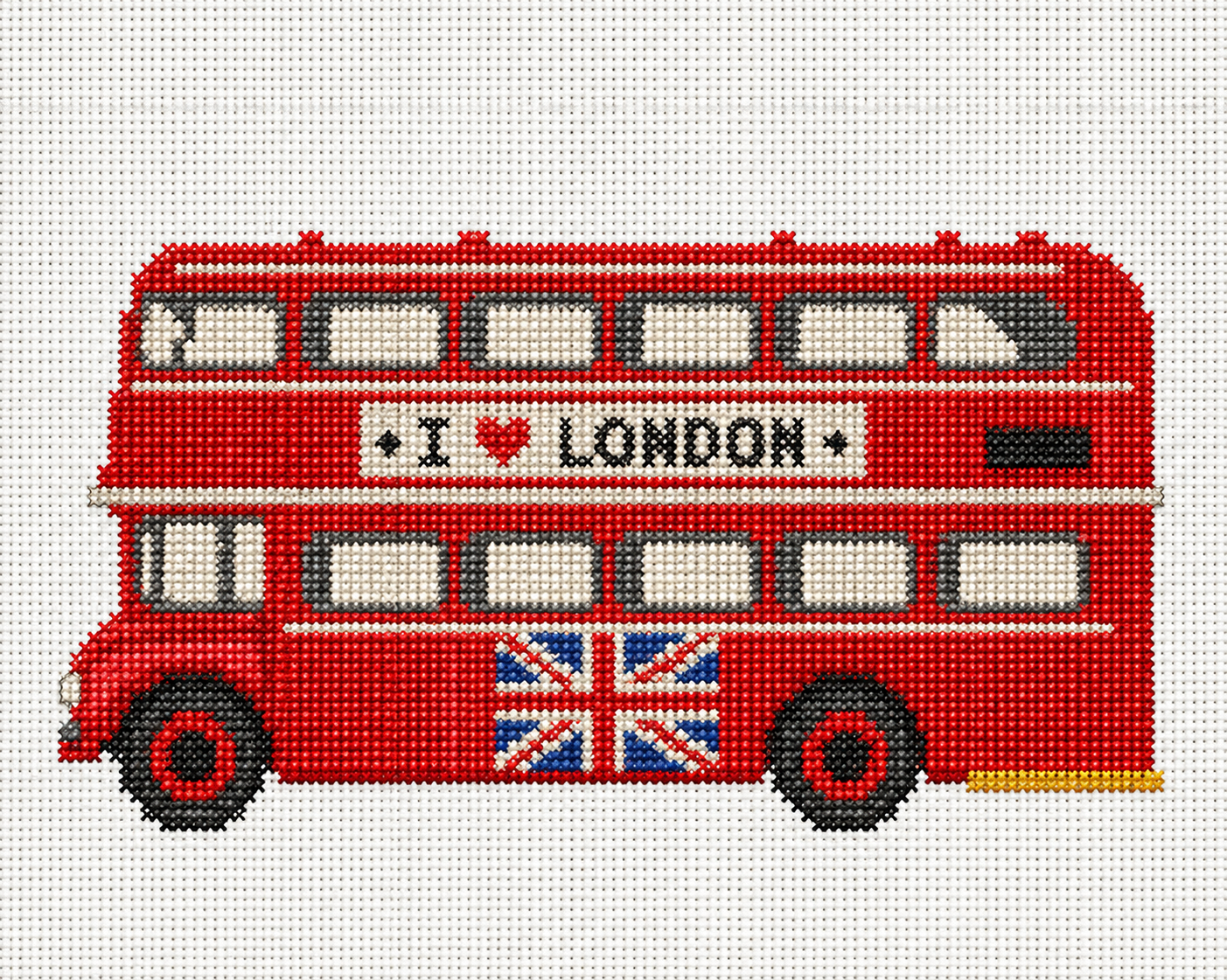Heart Slogan Double Decker London Bus