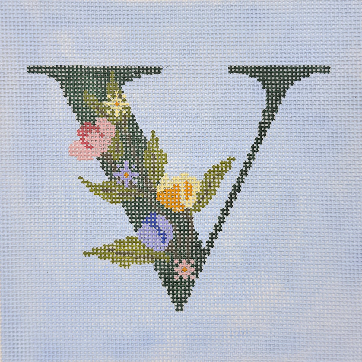 Floral Letter V