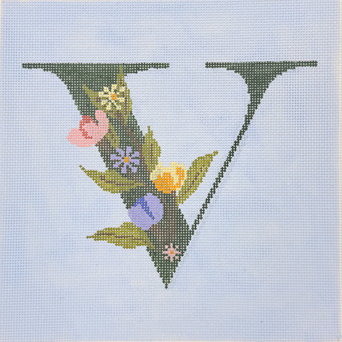 Floral Letter V