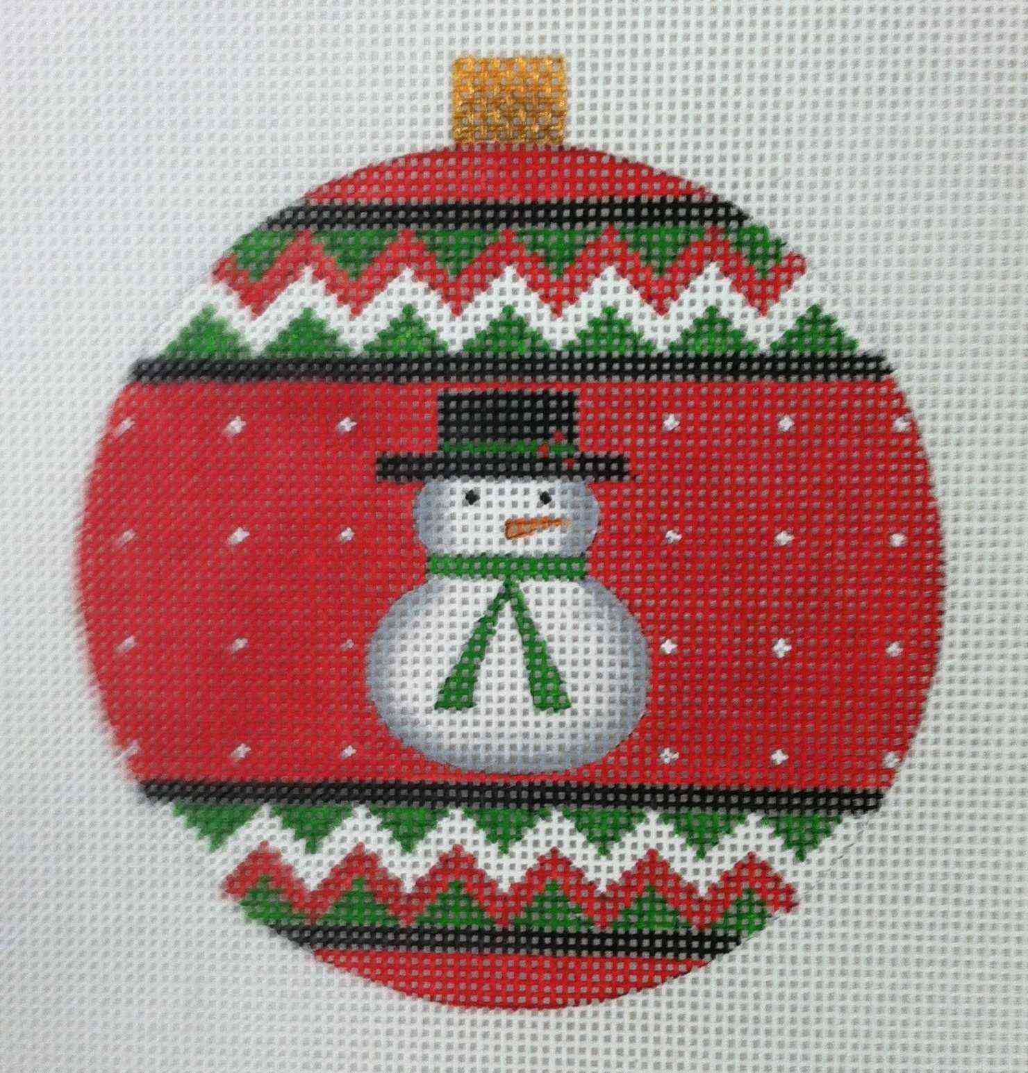 Ornament - Red - Snowman