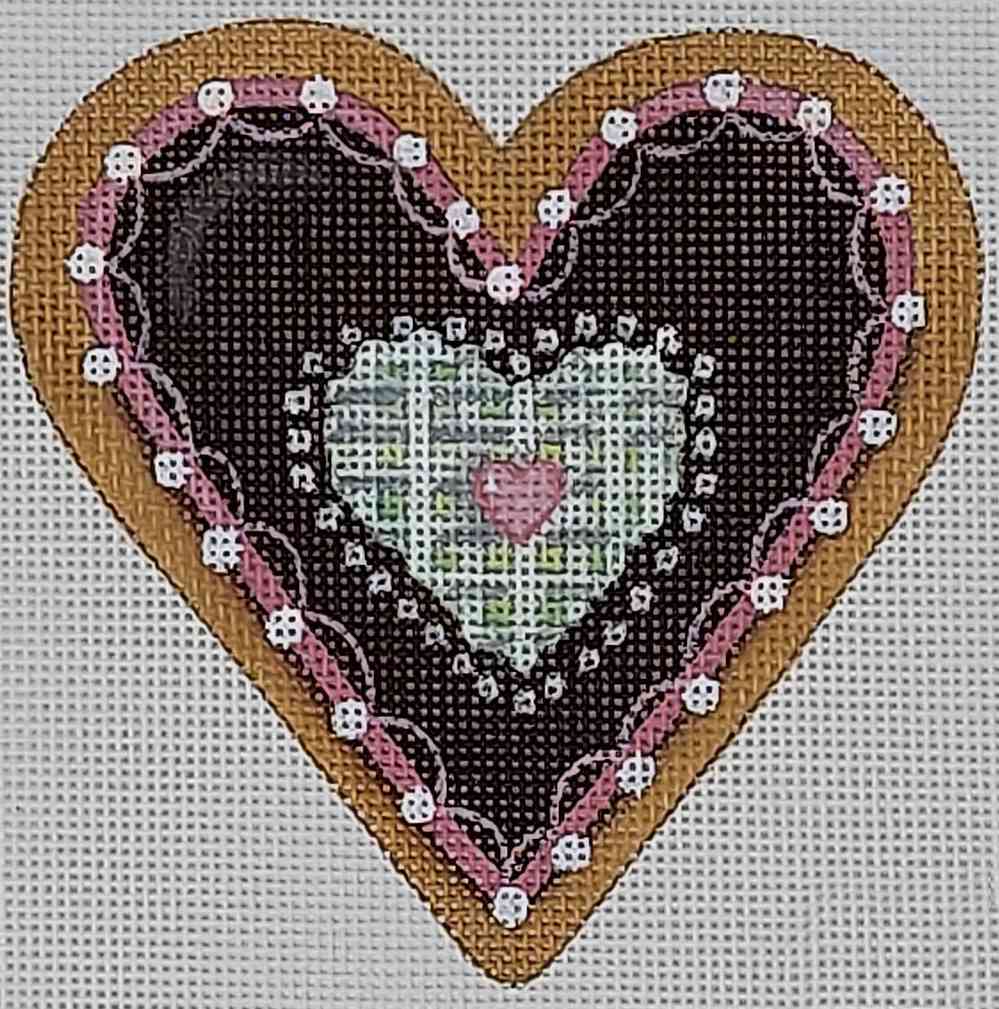 Pink & Chocolate Cookie Heart