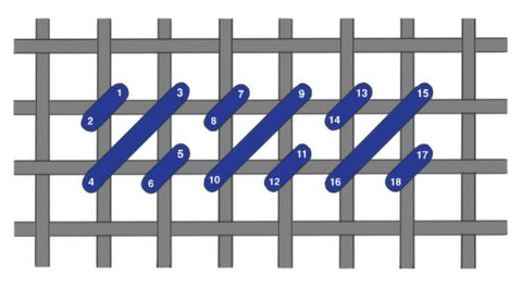Mosaic stitch diagram