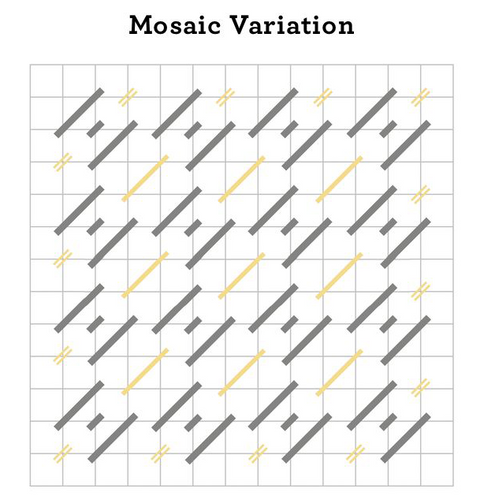 Mosaic variation stitch diagram