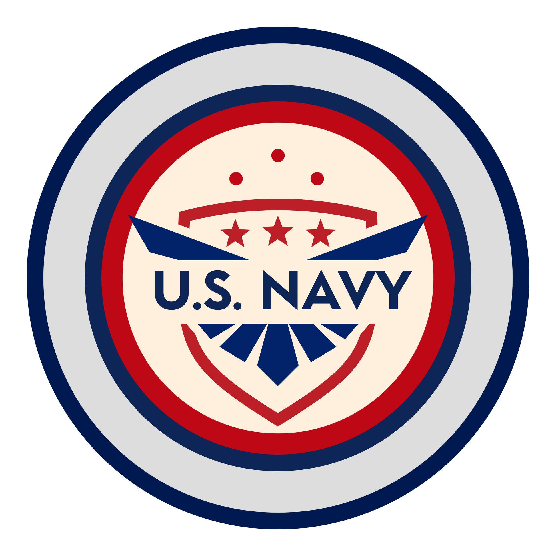 Vibrant U.S. Navy Emblem: Proud & Dynamic