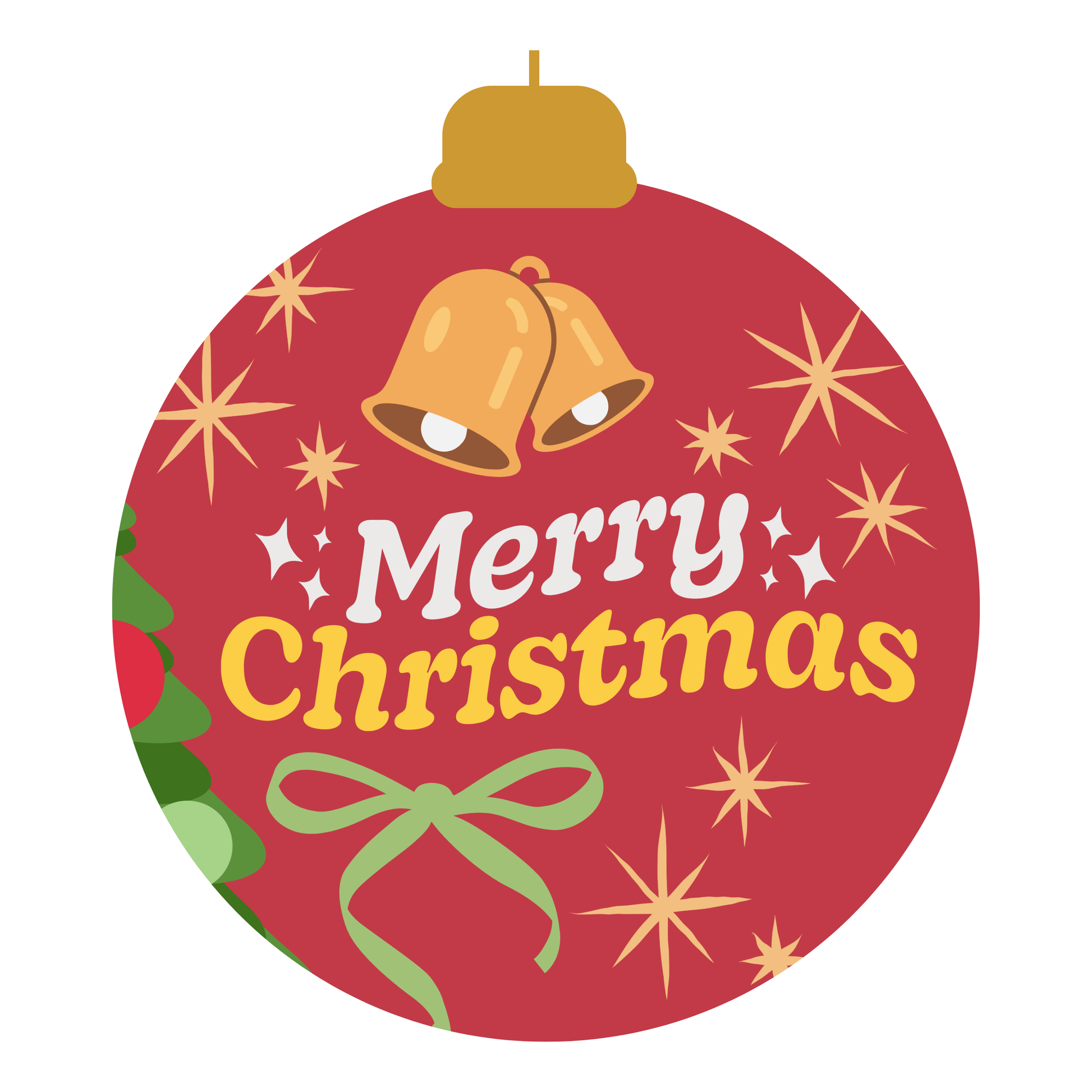 Jolly 'Merry Christmas' Bell Ornament