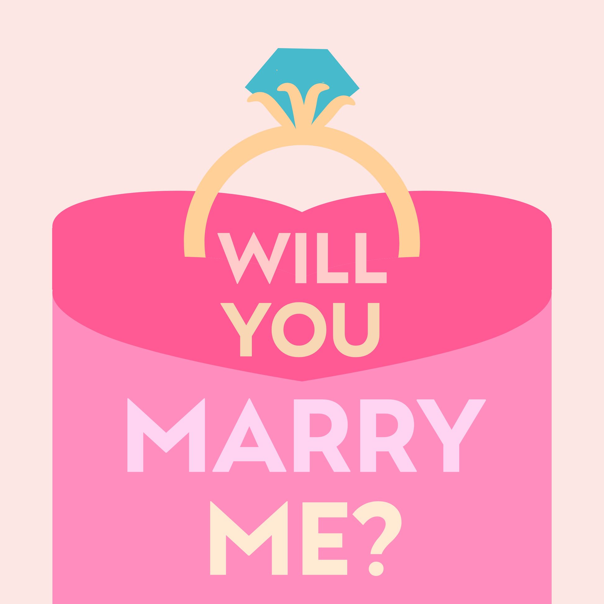 Romantic 'Will You Marry Me?' Diamond Ring Proposal Box