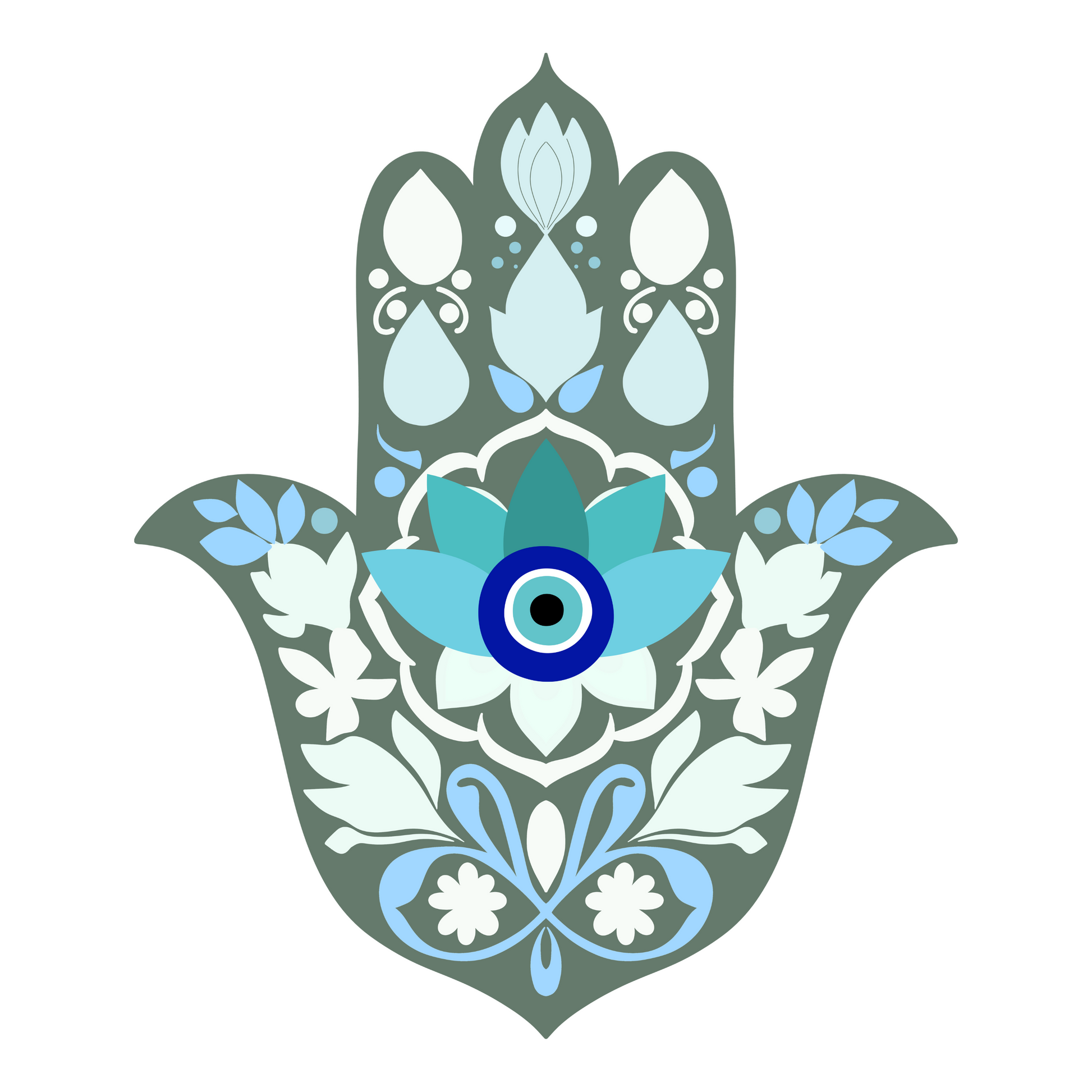 Ornate Hamsa Hand: Protective Amulet