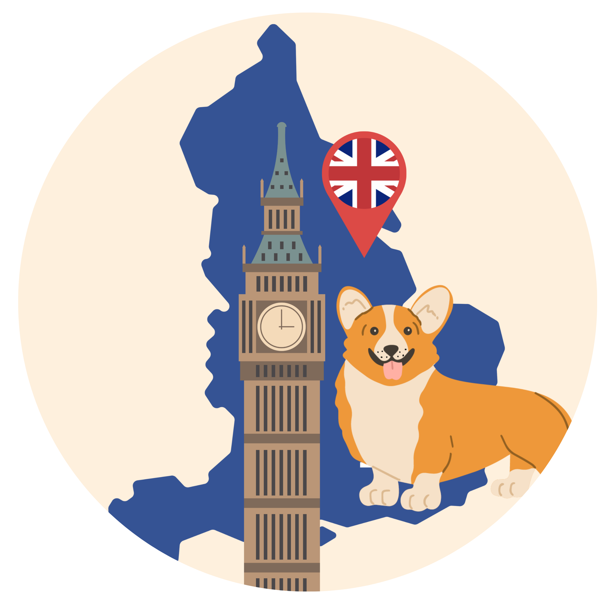 Cheerful Corgi & Big Ben: A British Delight