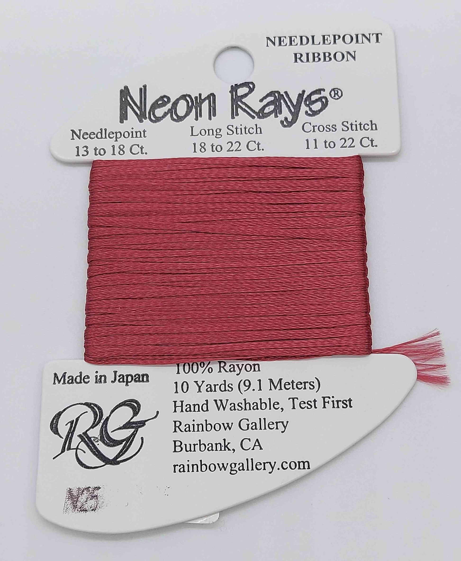 Neon Ray -  Assorted Colors - N25-BRICK RED