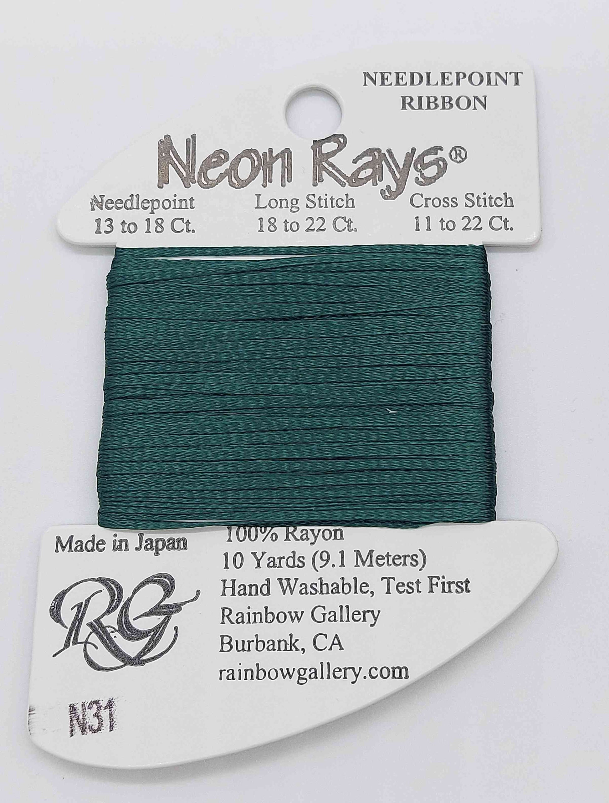 Neon Ray -  Assorted Colors - N31-FOREST GREEN