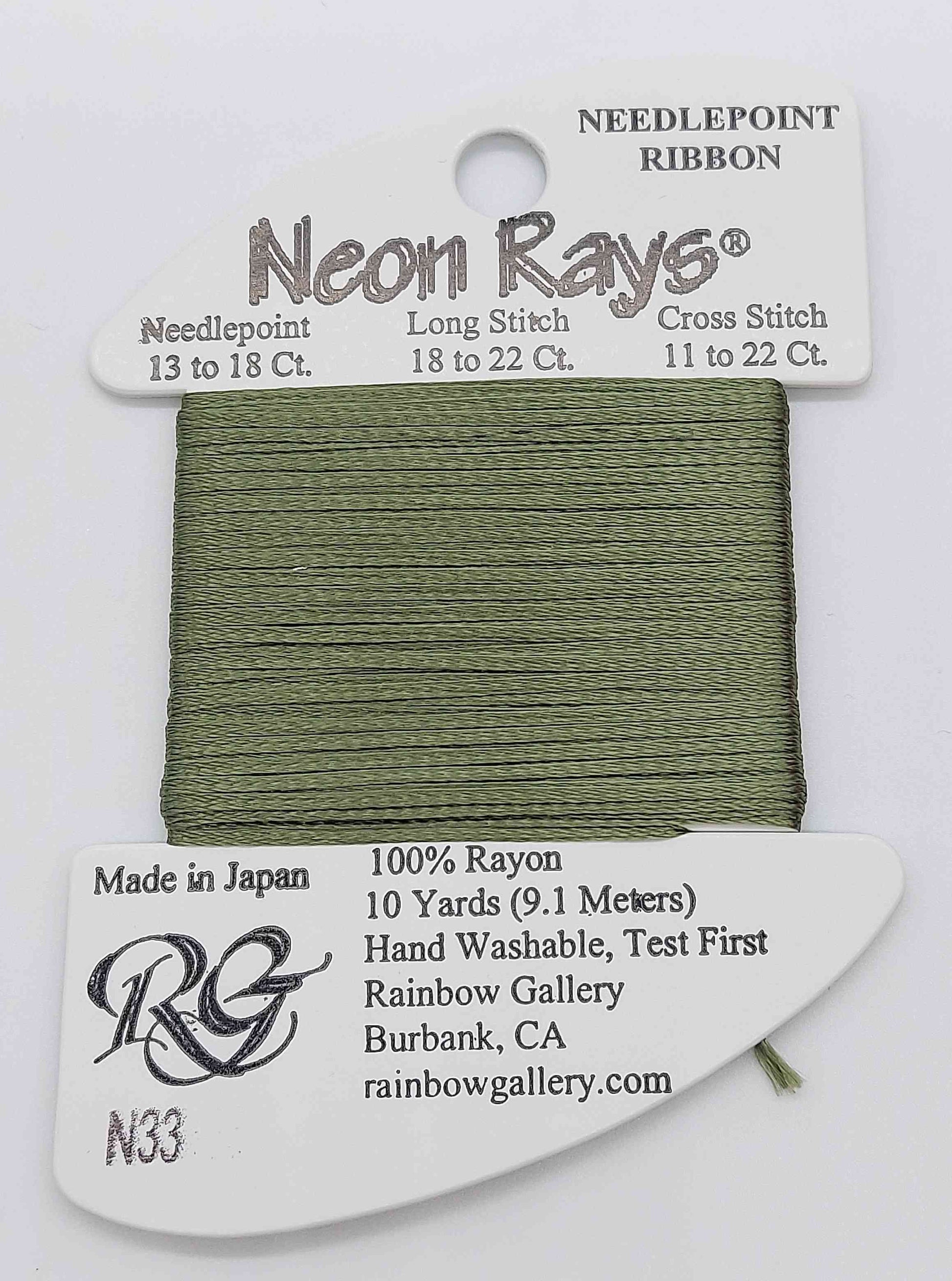 Neon Ray -  Assorted Colors - N33-LODEN GREEN