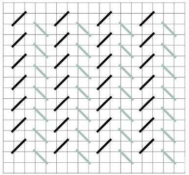 Offset diagonals stitch diagram