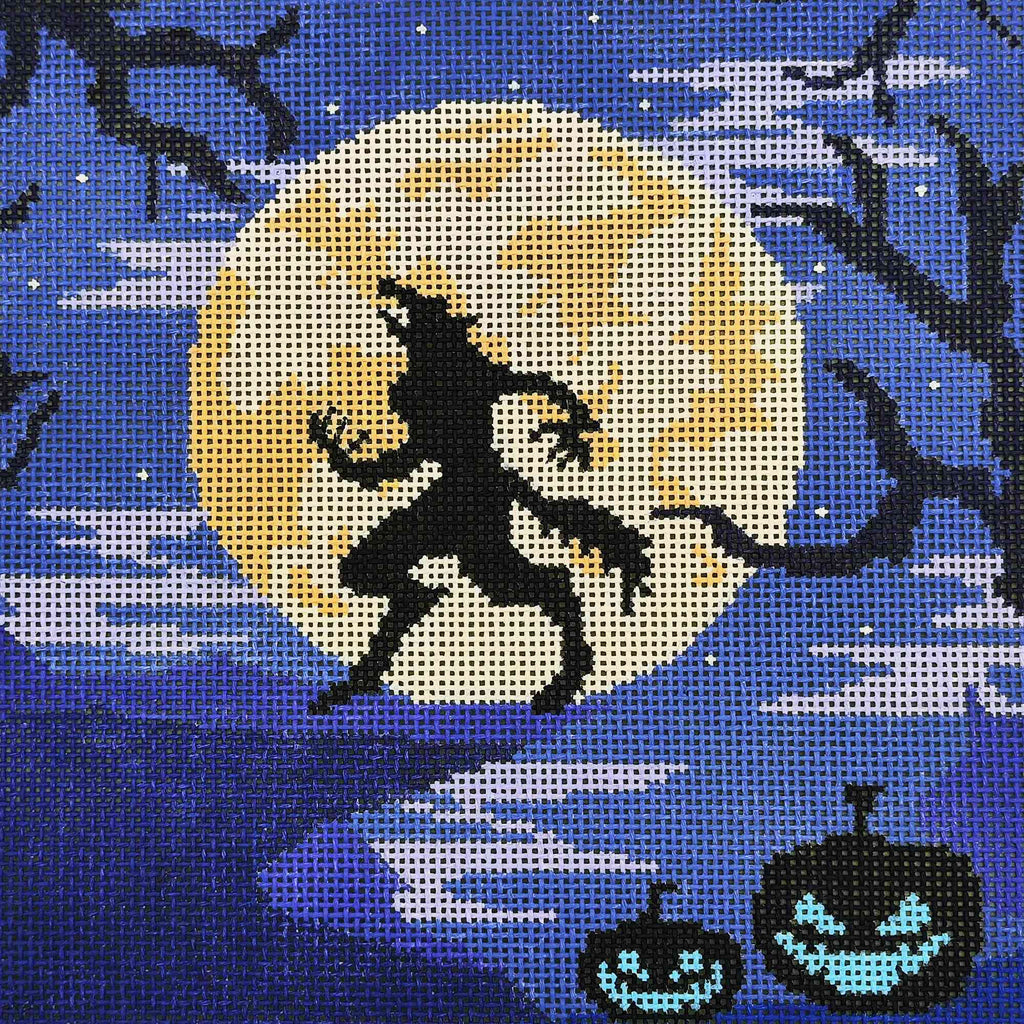 Werewolf and gleaming pumpkin