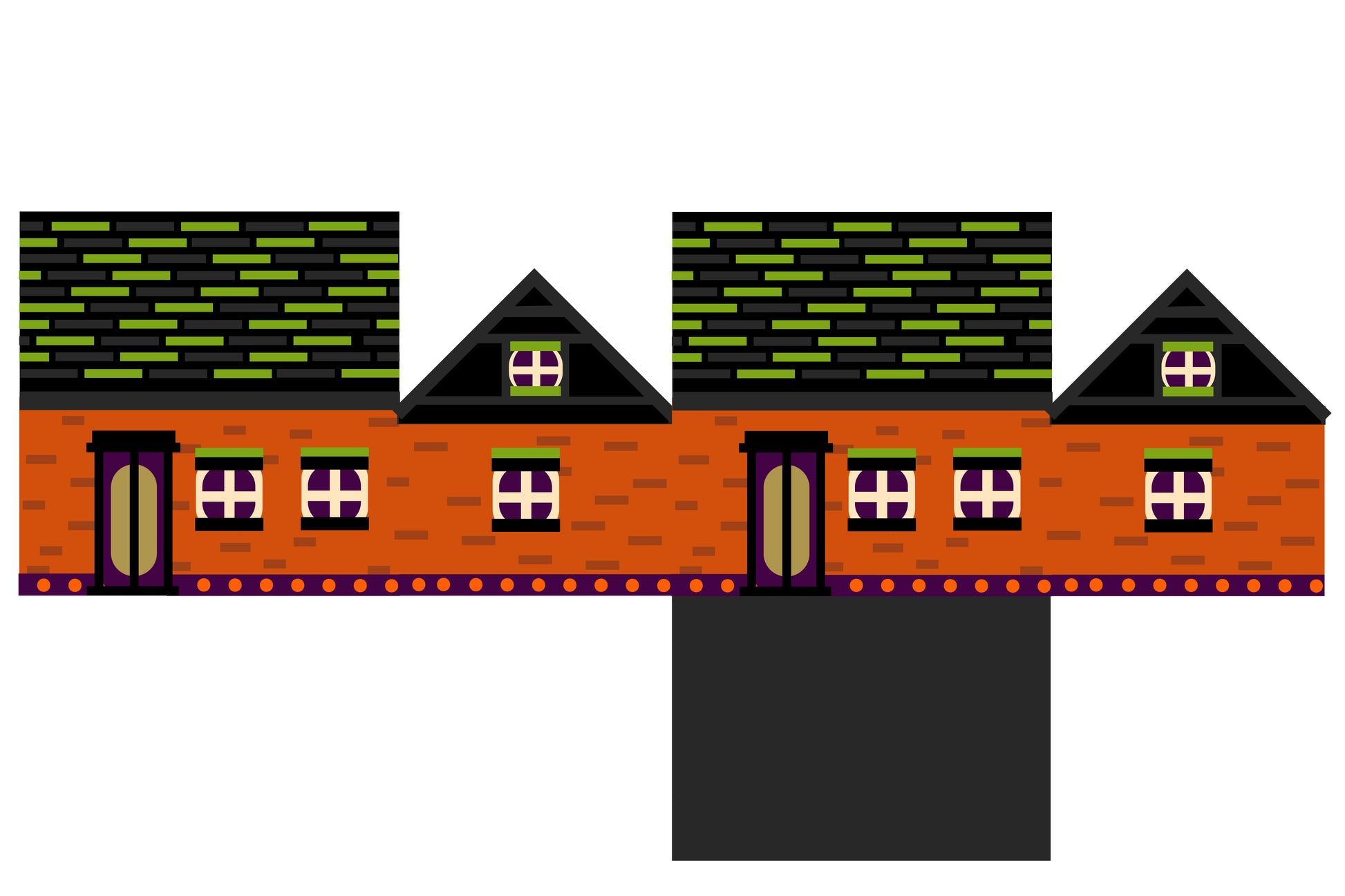 The Haunted House - Pumpkin Orange