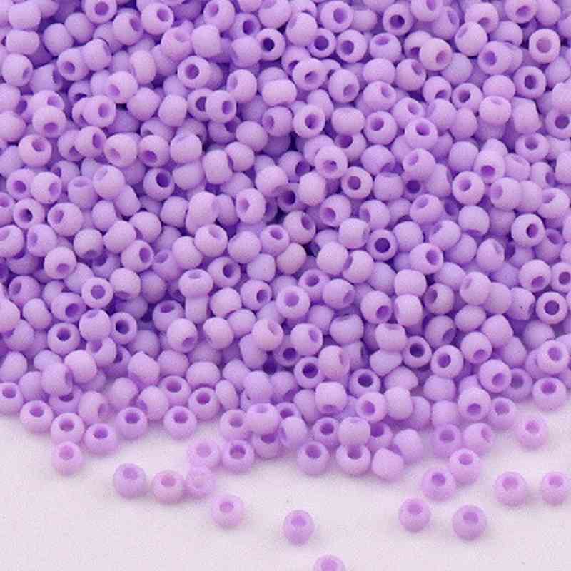 Frosted Glass Beads - Lilac